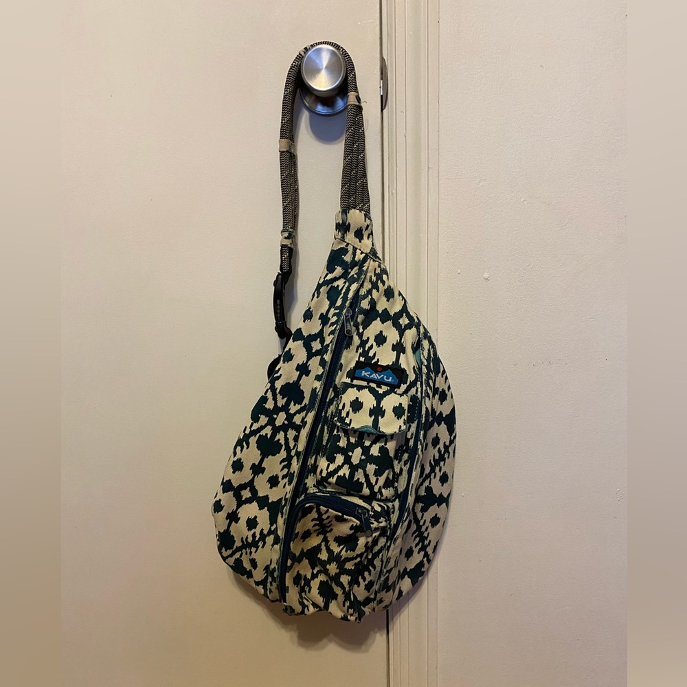 Kavu dark green and white crossbody bag